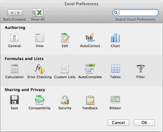 excel macro command for mac